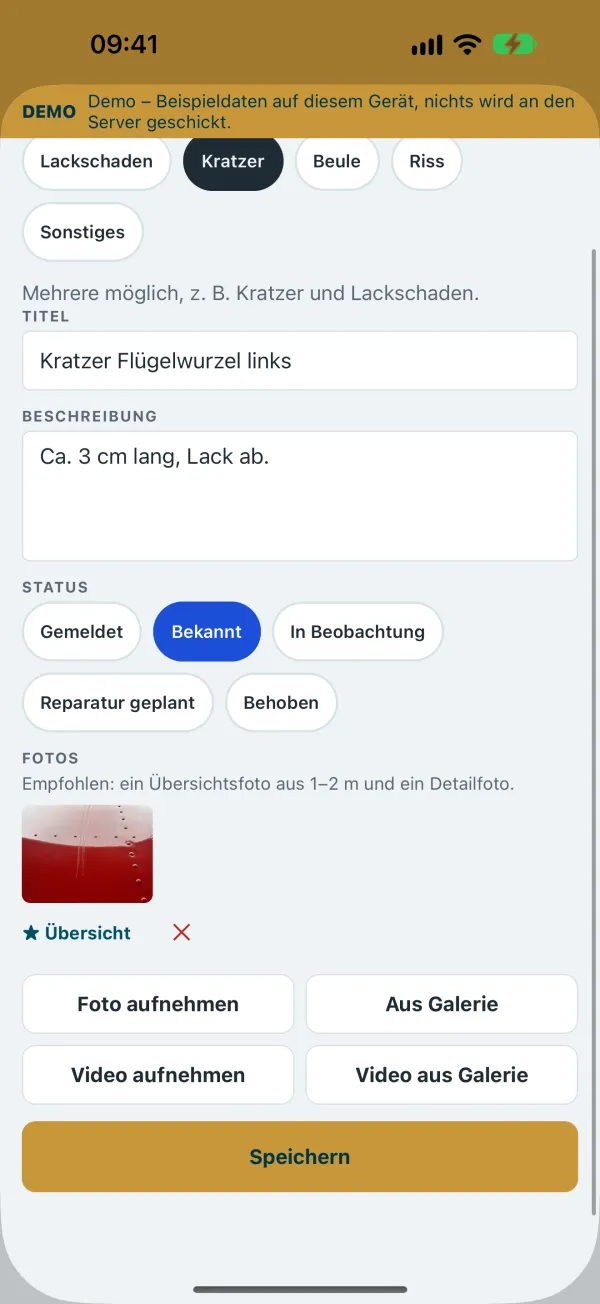 Meldung mit Foto